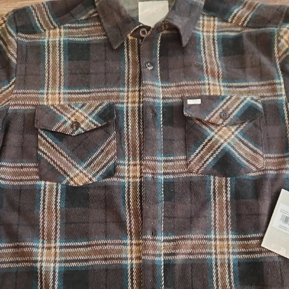 RVCA Flannel SZ Mens LG NWT - Picture 4 of 8